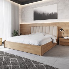 Ліжко дерев'яне ТОКІО М50 (з підйомним механізмом) 160x200 Лак
