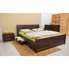 Ліжко дерев'яне СІТІ (З ФІЛЕНКОЮ І ЯЩИКАМИ)