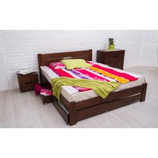 Ліжко дерев'яне АЙРІС (З ЯЩИКАМИ)