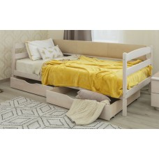 Ліжко дерев'яне МАРІО (ДИТЯЧА З М'ЯКОЮ СПИНКОЮ)