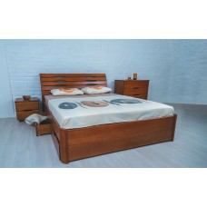 Ліжко дерев'яне МАРІТА ЛЮКС (З ЯЩИКАМИ)