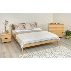 Ліжко дерев'яне ЛІКА (БЕЗ ЗНІЖЖЯ З М'ЯКОЮ СПИНКОЮ)