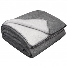 Плед-одеяло шерстяное серый/светло-серый Love You 150 х 215 см