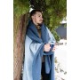 Плед-одеяло шерстяное синий/голубой Love You 150 х 215 см