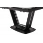Керамический стол TML-870 белый мрамор + черный