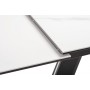 Керамический стол TML-870 белый мрамор + черный