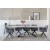 Керамический стол Бруно TML-880 белый мрамор + черный