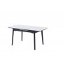 Керамічний стіл TM-76 білий мармур + чорний