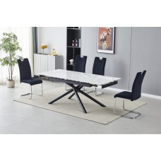 Керамічний стіл TML-819-1 вайт клауд + чорний