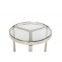 Кавовий стіл CB-2 прозорий + срібло