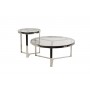 Кофейный стол CB-2 прозрачный + серебро