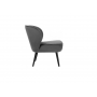 Кресло "Фабио" серый велюр + черный