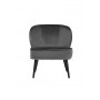 Кресло "Фабио" серый велюр + черный