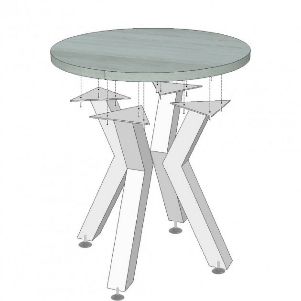 Стол обеденный Свен-4 круглый Металл Дизайн