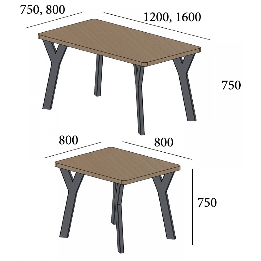 Стол обеденный Уно-4 Металл Дизайн